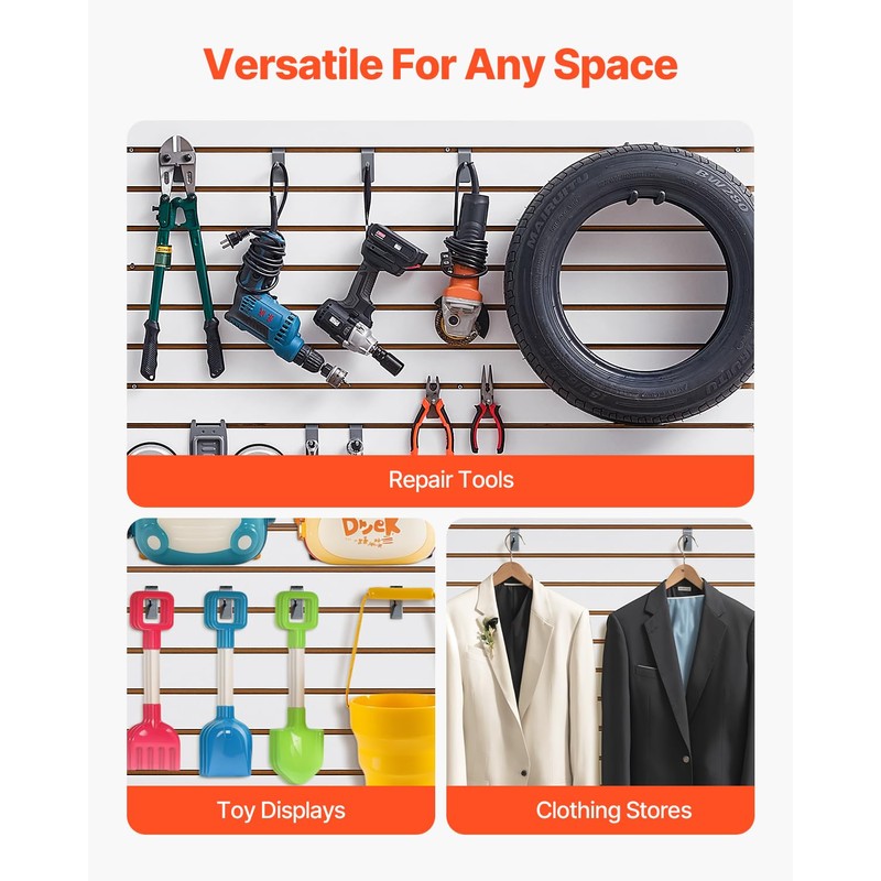 VEVOR Slat Wall Paneling, 4 x 4 ft, MDF Garage