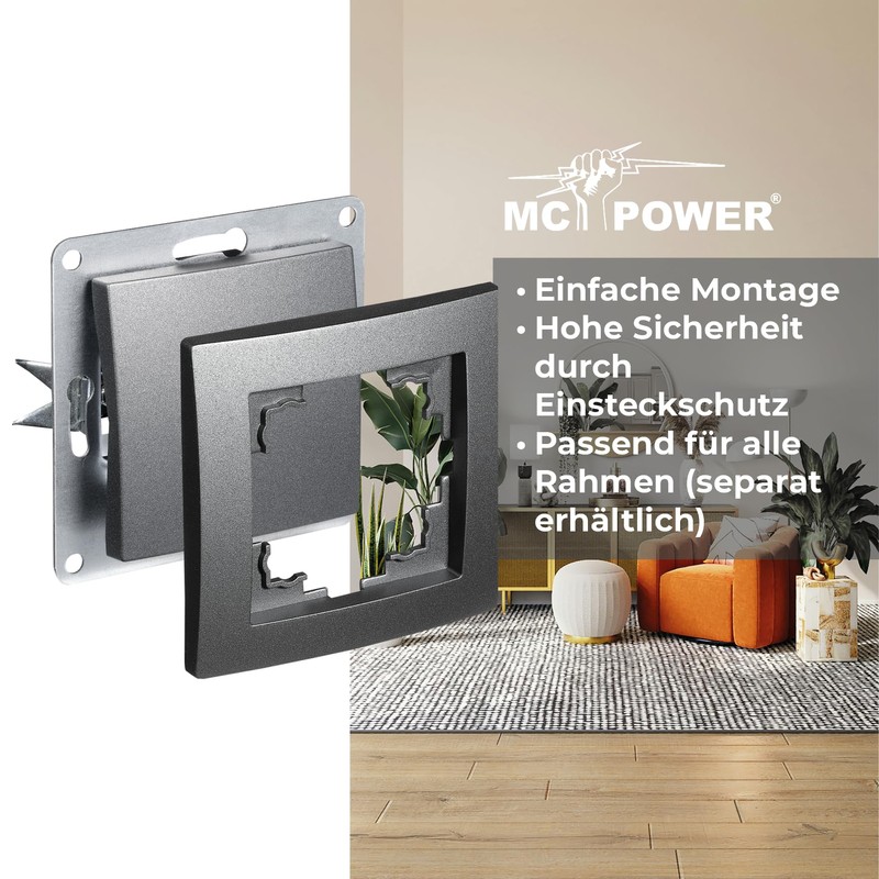 McPower Single Components | Flair | Blind Cover Lid Anthracite