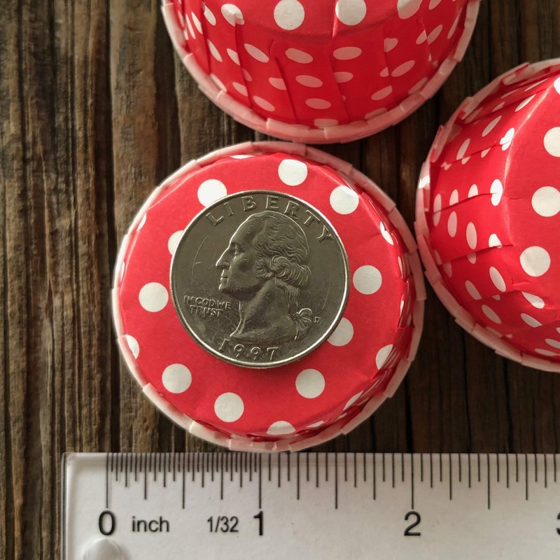 Valentine Red Bulk MINI Candy Nut Paper Cups- Mini Baking
