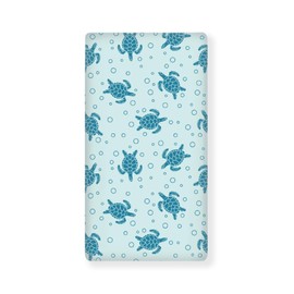 JEPFEIXIA Sea Turtle Blue Fitted Crib Sheet for Boys Girls Cute Ocean Animals Baby Sheet for Standard Crib and Toddler Nautical Life Nursery Bed Mattress Sheets 28"x52"