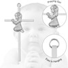 Feishiong Silver Baby Wall Cross Baptism Gifts for girl,Praying Girl