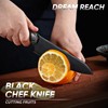 Dream Reach Butcher Knife Set - 3PCS Black Cleaver Knives