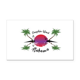 CafePress Dauphin Island Alabama Rectangle Car Bumper Magnet