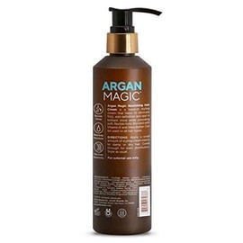 Argan Magic Crema nutritiva para el cabello: hidrata, acondiciona y elimina el encrespamiento para todo tipo de cabello, sella con brillo, sin paraben
