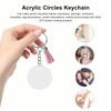 30Set DIY HandPainted Acrylic Keychain Blanks Circles Keychain Tassel Set