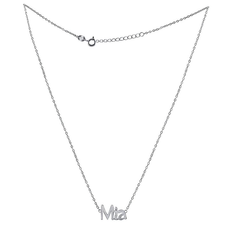 SILVEGO Women's Necklace 925 Sterling Silver Pendant with Name, Sterling