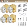 CLCTK 4 Pack Crystal Glass Dummy Door Knob, Single Side