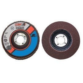 Flap Disc, A3 Aluminum Oxide, Regular - 4-1/2"x5/8-11 t27 a cubed reg 60 grit flap disc