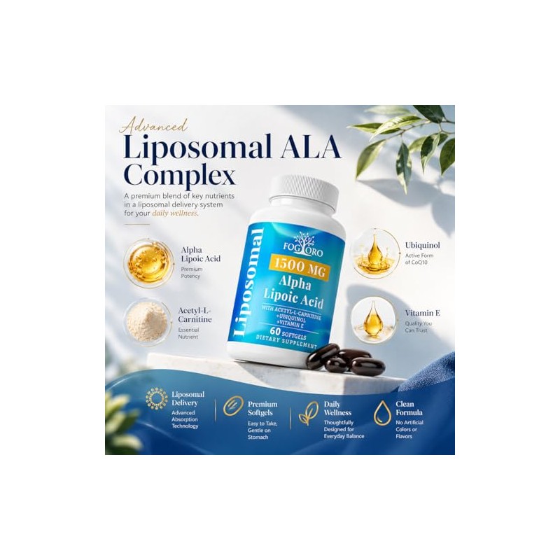 Fogoro Alpha Lipoic Acid 1500 mg - Advanced Liposomal Supplement