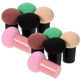 Outanaya Mushroom Makeup Sponge 10-Piece Set Dual-Use Wet and Dry Cosmetic Puff for Smooth Foundation Application for Skin Types