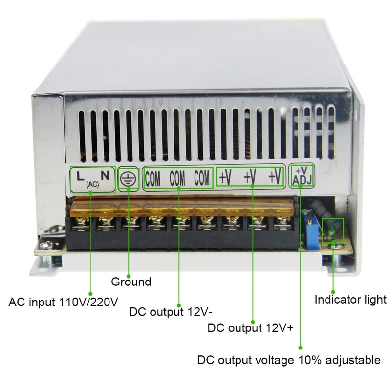 ALITOVE 12V Power Supply 50A 600W Switch Mode Power Supply