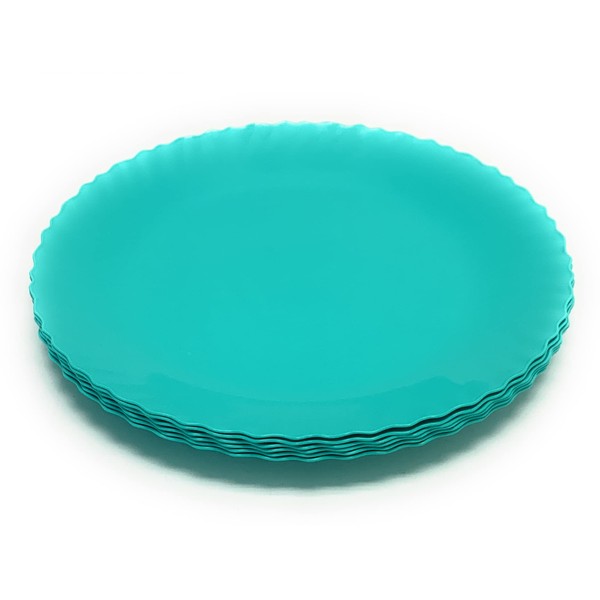 Mintra Home Curly Collection (9.75in Plate 12pk, Teal)