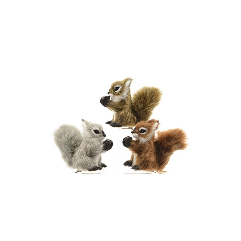 Kaemingk Squirrels Decoration 10 Centimeter Set of 3