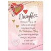 Heart On A String Pink Valentines Greeting Card - Daughter,