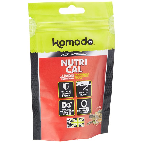 Komodo Komodo Nutri-Cal, 75 g, Multivitamin Supplement for Reptiles &