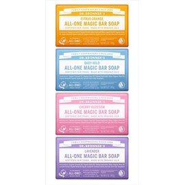Dr. Bronner Magic Soap Bar, 4.9 oz (140 g) x 4 Pieces