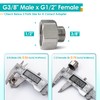 Kicimpro 1/2 to 3/8 Reducer, 3/8 Male to 1/2 Female
