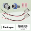 2 Set Rear License Plate Light Socket with Wiring Plug