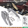 Unbranded Chrome Mid-Frame Air Deflector Heat Shield For Harley Ultra