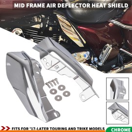 Unbranded Chrome Mid-Frame Air Deflector Heat Shield For Harley Ultra Limited Tri Glide