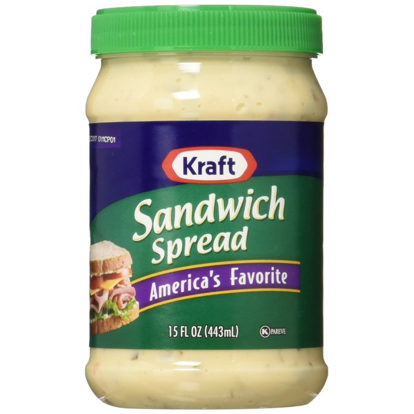Kraft, Sandwich Spread, 15oz Plastic Jars (Pack of 3)