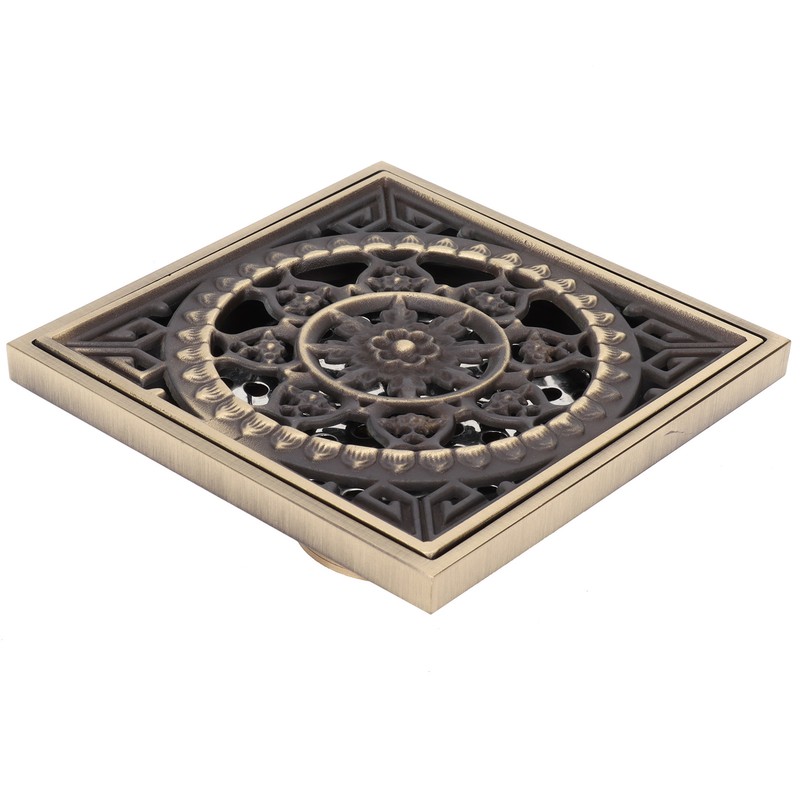 Floor Drain European Style Antique Bathroom Copper Drain Set for