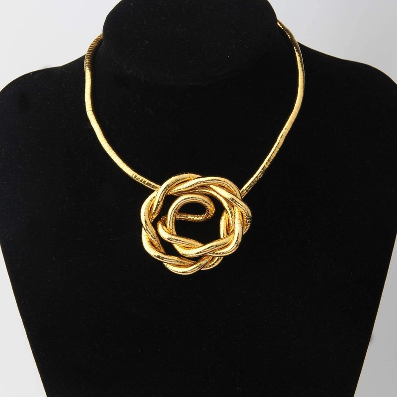 ENSIANTH Bendable Snake Necklace Flexible Multi-Purpose Necklace (Gold)