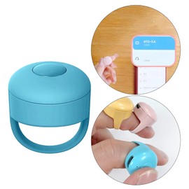zalati Bluetooth-Fingerspitzen-Videocontroller Ring-Fernbedienungsgerät Seite umblättern Browsing Likes für Kurze Tiktok-Videos YouTube-Kameraauslöser - Blau