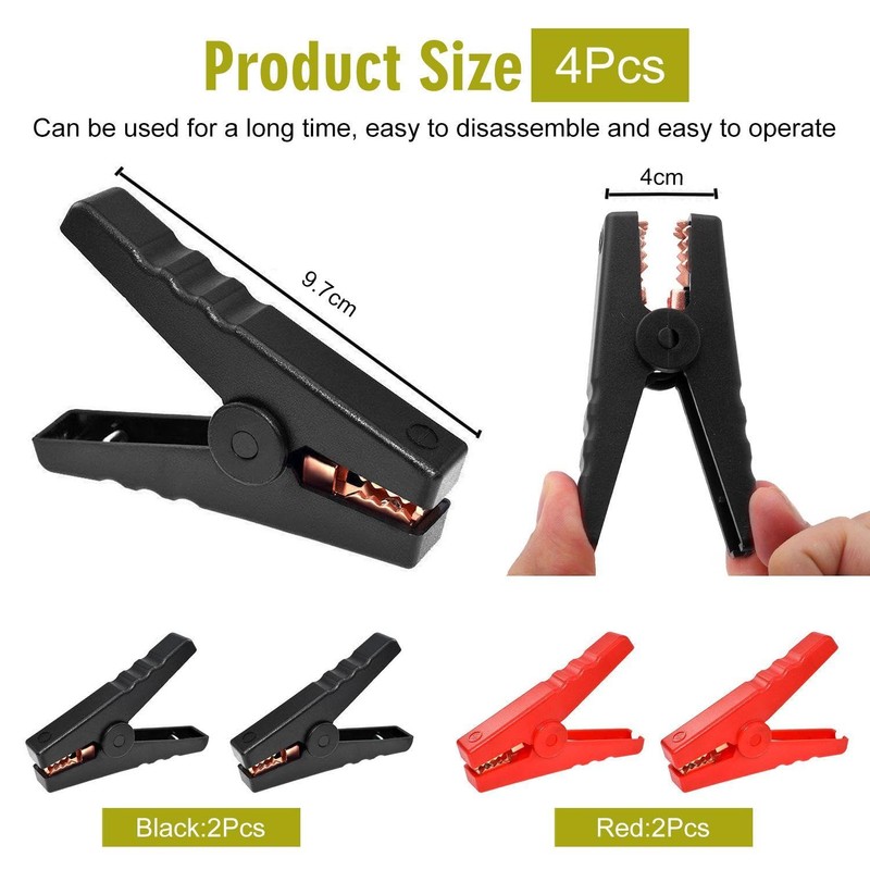 4-Piece Cable Alligator Clip, Car Electrical Alligator Clip, Car Auxiliary