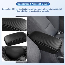 CDEFG Compatible with Toyota Corolla E210 Cross 2019-2023 2024 Centre Armrest Armrest Lid Cover Scratch Protection Centre Console Faux Leather Touring Sports GR Hybrid Accessories (Carbon Fibre Black)