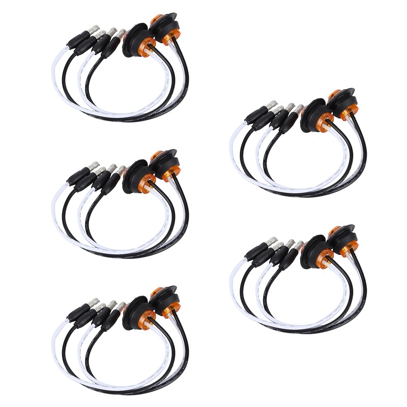 10pcs 3/4in LED Side Marker Light Clearance Lamp with DC