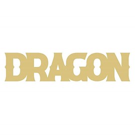 Word Dragon Unfinished Wood Cutout Kids Room Everyday Door Hanger MDF Shape Canvas Style 1