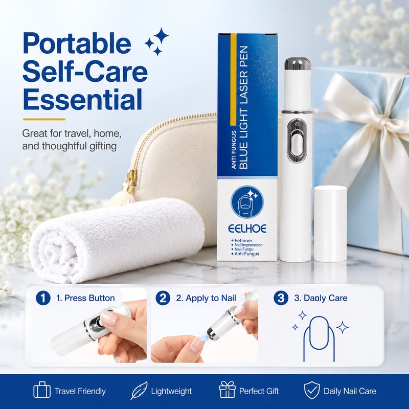 Portable Nail Care Pen for Toenails – Blue Light Grooming