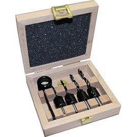 FAMAG 3574 Drill Countersink Set in Wooden Box 3, 4, 5 & 6 mm + Depth Adjusting Ring and Countersink - 3754.504