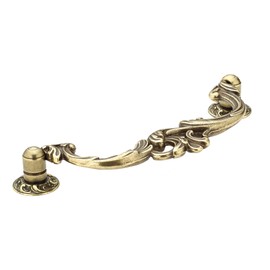 Richelieu Hardware BP3004108BB 4 1/4-inch (108 mm) Center-to-Center Burnished Brass Traditional Cabinet and Drawer Pull Handle for Kitchen, Bathroom, and Furniture