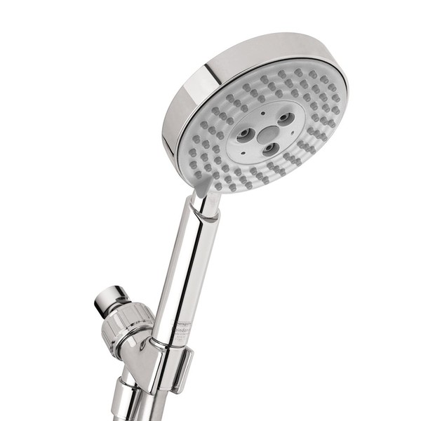 hansgrohe Raindance S Easy Install 4-inch Handheld Shower Head Set Modern 3 Spray RainAir, BalanceAir, Whirl Air Infusion with Airpower with QuickClean with Hose in Chrome, 2 GPM, 04518000