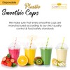 CHEF ROYALE 25 x 12oz Plastic Smoothie Cups with Dome