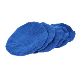 X AUTOHAUX 5pcs 9-10 Inch Soft Microfiber Car Waxing Polisher Pad Bonnet