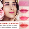2Pcs Clear Crystal Flower Jelly Lipstick,PH Magic Temperature Color Changing