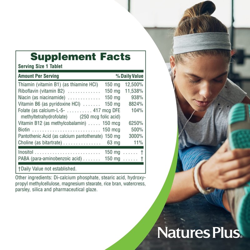 NaturesPlus Mega B-150 Complex - 90 Sustained Release Vegetarian Tablets