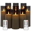 kakoya Flickering Flameless Candles Battery Operated with Remote and 2/4/6/8