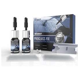 WOOKKIT Windshield Repair Kit, DIY Car Windshield Crack Repair Kit – 2 Bottles Nano Glass Repair Liquid, Fix Chips, Bullseye & Star Cracks, Long-Lasting Adhesive Solution