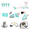 MSMUOEZ 7 Pieces of Cat Bathing Supplies,Anti-Scratch Silicone Cat Shoes,Cat
