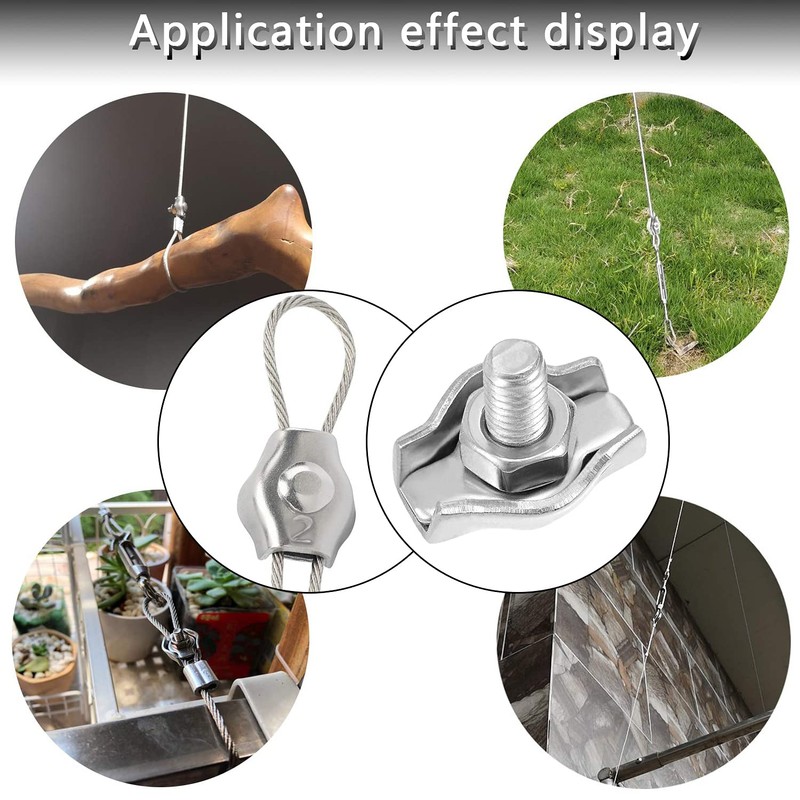 YYWEi 12Pcs M2 Single Wire Rope Clip Cable Clamp for