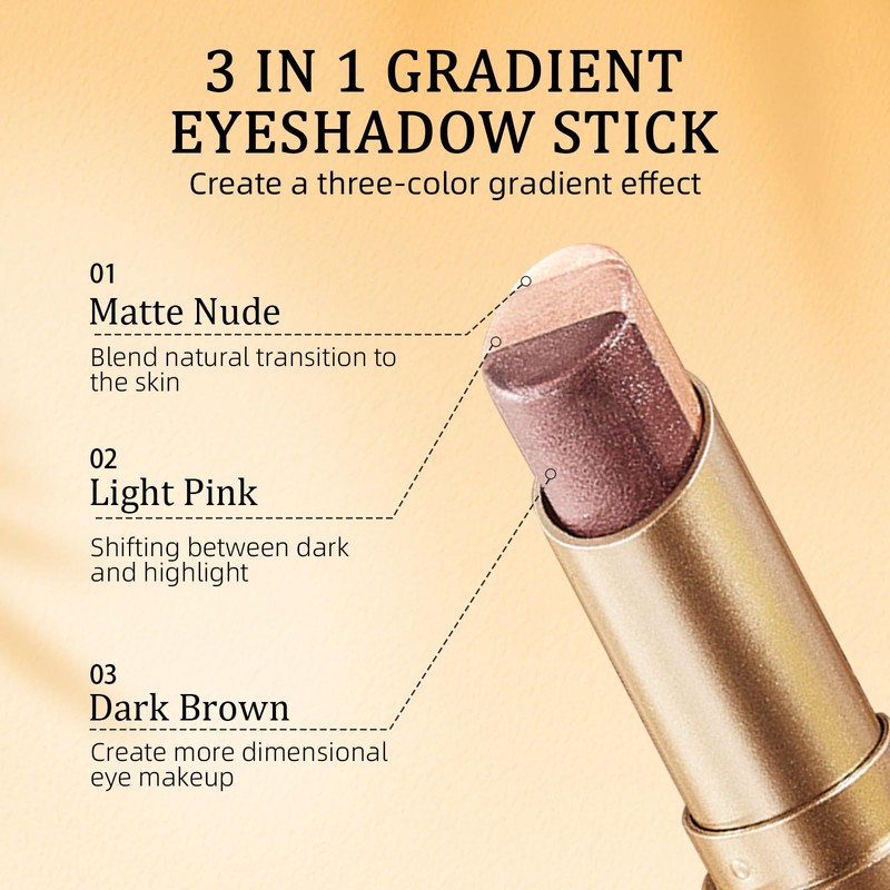 Re. Misoo 4 Pcs Metallic Glitter Eyeshadow Stick Set, 3