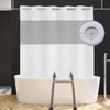 Split Shower Curtain for Bath Transfer Benches, Polyester Fabric See