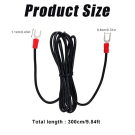 Gosknor Phonograph Turntable Ground Wire, 10 Inch Copper Phonograph Gramophone Grounding Wire for Magnetic Cartridge Turntables