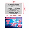 FALOGI To My Gorgeous Wife Gifts Engraved Wallet Card, Wife