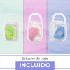 Chupón Chupete Bebé De Silicón Suave, Con Estuche 1pza,0-6m