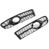 1 Pair Front Fog Lamp Grille Bezel 8E0807681F Glossy Black